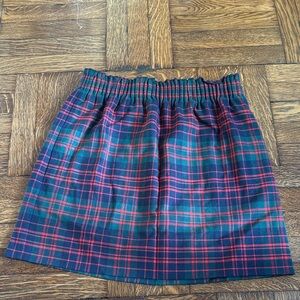 J. Crew Tartan Mini Skirt in Red and Blue